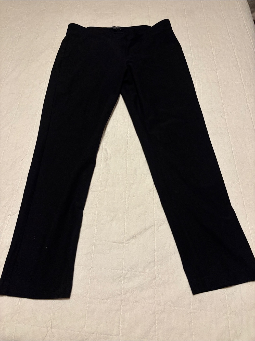 Eileen Fisher Black Straight-Leg Women's Pants